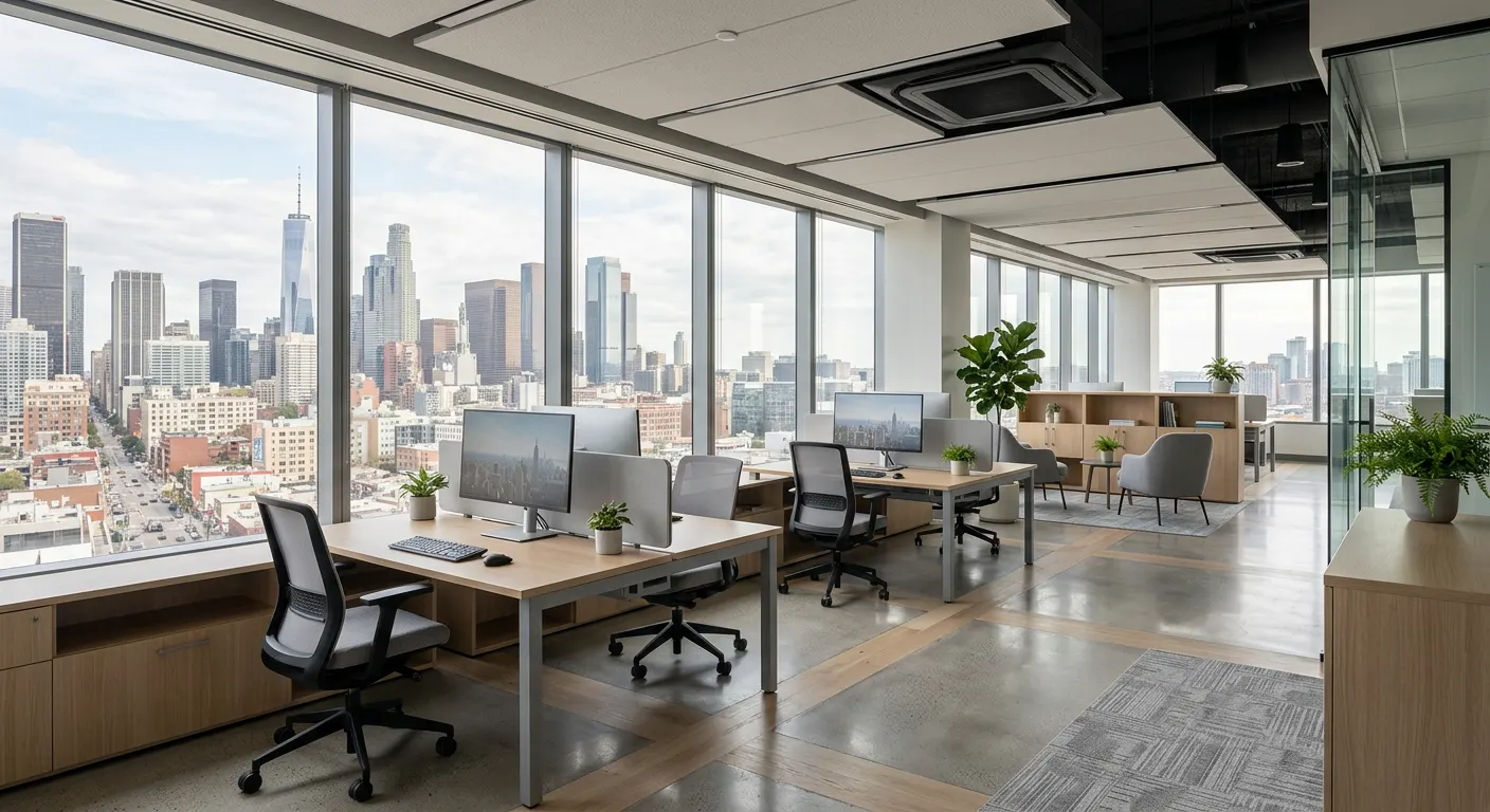 Illustrative modern commercial office interior